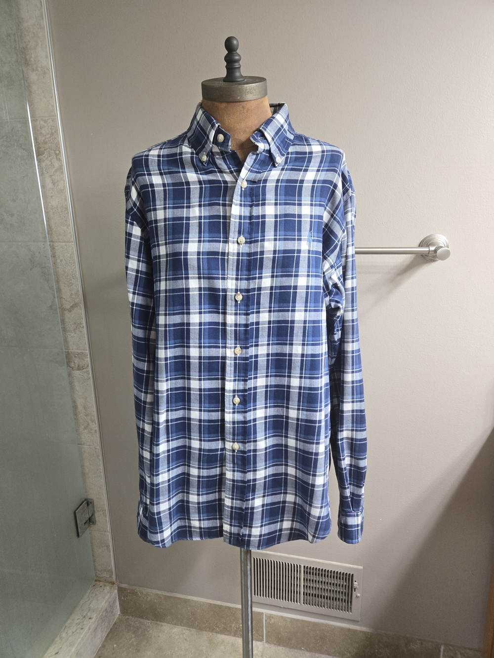 Ralph Lauren NWOT Mens M Blue Plaid BDLSS